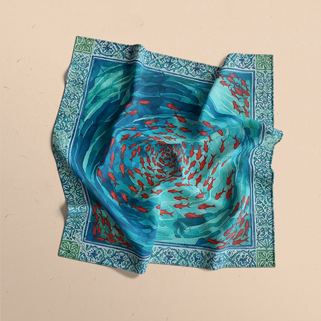 مینی اسکارف حوض ماهی